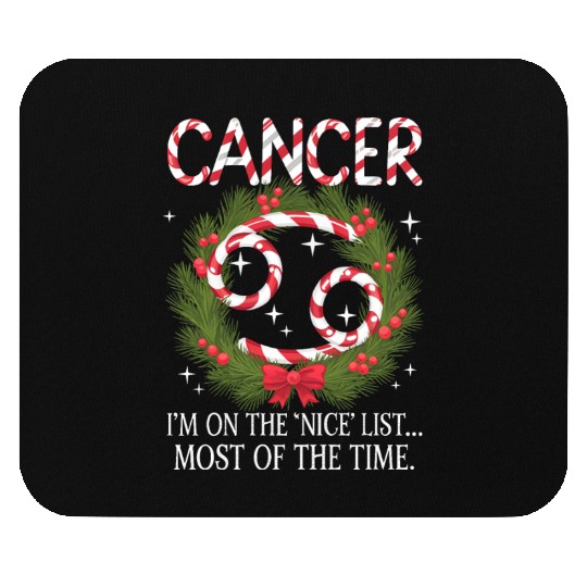 Cancer Zodiac Christmas: Nice List Mouse Pads