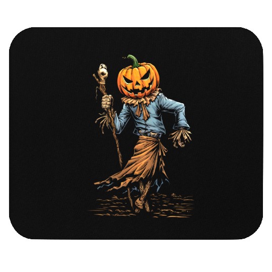 Spooky Halloween Scarecrow Mouse Pads