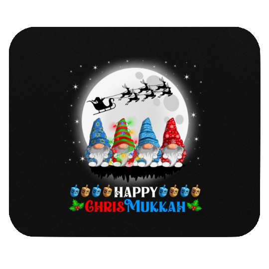 Happy Chrismukkah Gnomes Christmas Hanukkah Mouse Pads