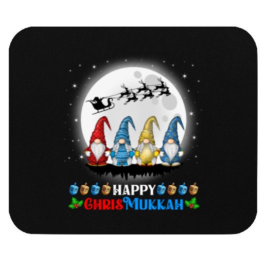 Happy Chrismukkah Gnomes Christmas Hanukkah Mouse Pads