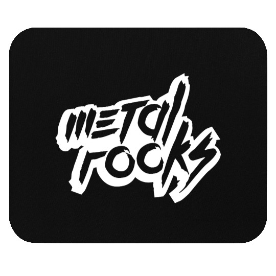 Heavy Metal Rocks Hard Rock Music Text Quote Logo Mouse Pads