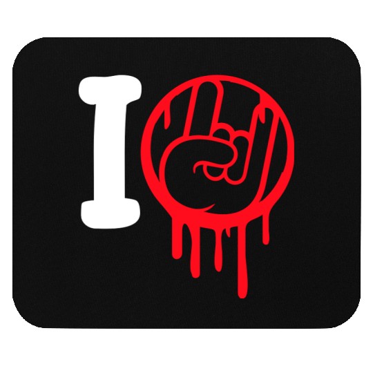 I Love Heavy Metal Hard Rock Music Graffiti Heart Mouse Pads
