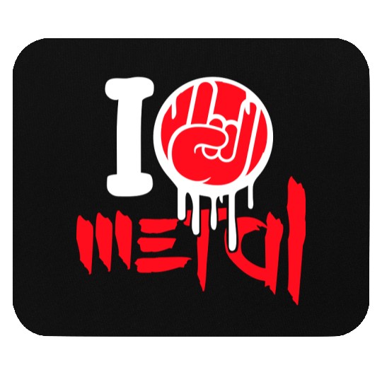 I Love Heavy Metal Hard Rock Music Graffiti Heart Mouse Pads