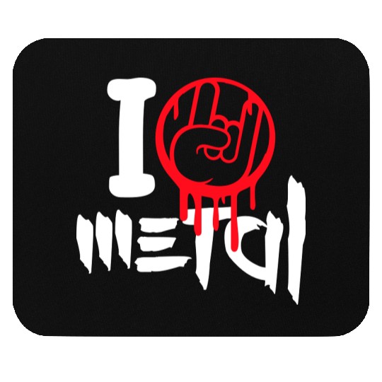 I Love Heavy Metal Hard Rock Music Graffiti Heart Mouse Pads