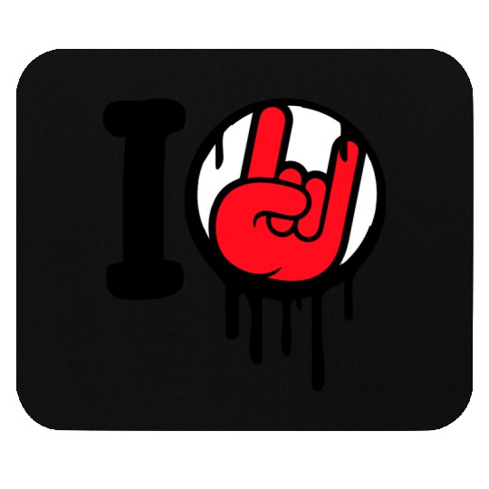 I Love Heavy Metal Hard Rock Music Graffiti Heart Mouse Pads