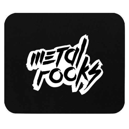 Heavy Metal Rocks Hard Rock Music Text Quote Logo Mouse Pads