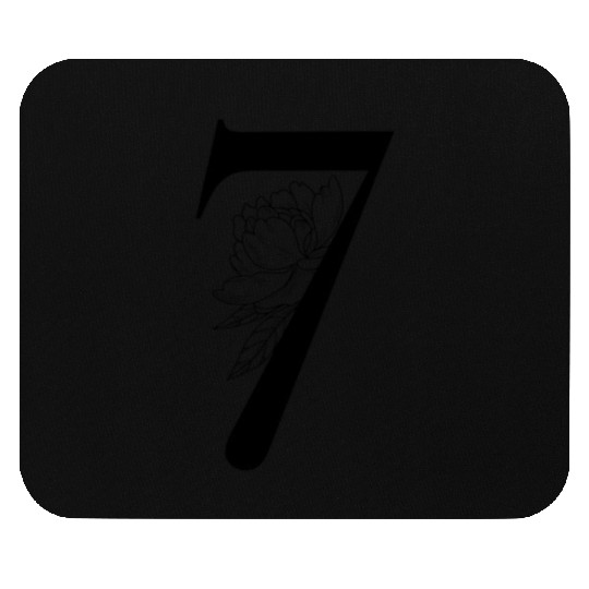 7 Number. Number 7. Art Design. Aesthetic Number Mouse Pads