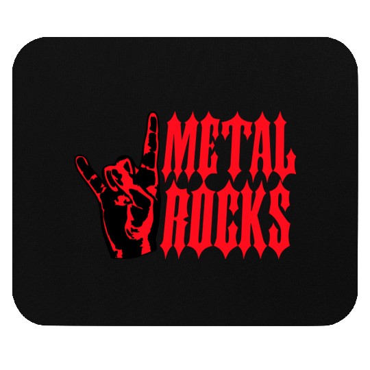 Heavy metal rocks hard rock music fun hand gesture Mouse Pads