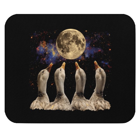 Ducks Farm Animal Farmer Howling Moon Mouse Pads