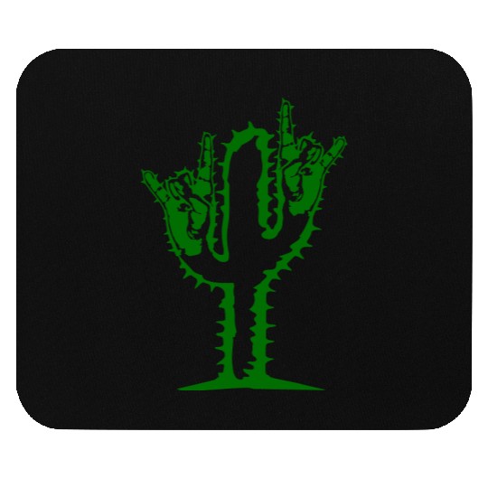 Cactus Plant Heavy Metal Hard Rock Hand Gesture Mouse Pads