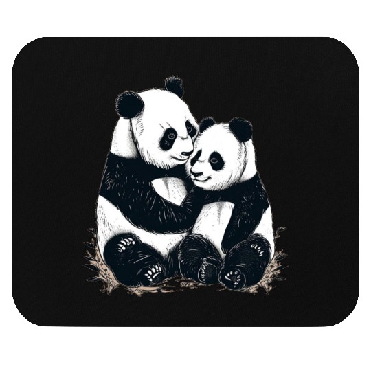 Adorable panda Mouse Pads