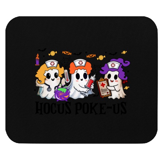 Hocus Poke us Witch Nurse Halloween Mouse Pads