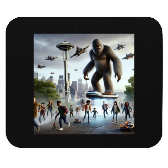 Sasquatch Hoverboard Defender Mouse Pads