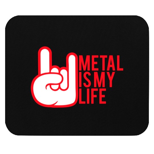 Heavy Metal Is My Life Hard Rock Music Text Quote Mouse Pads