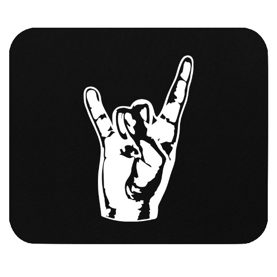 Heavy Metal Fun Hard Rock Music Horns Hand Gesture Mouse Pads