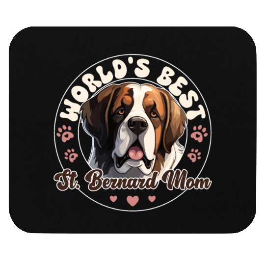 Saint Bernard Groovy St. Bernard Mom Mouse Pads