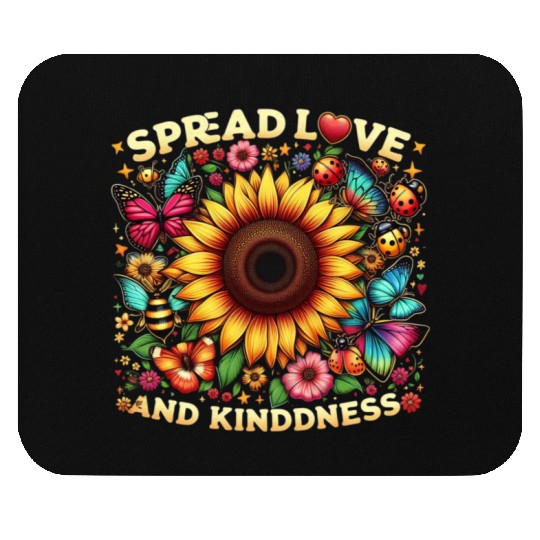Spread Love & Kindness Sunflower Design Mouse Pads