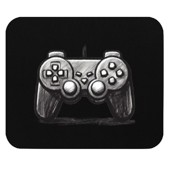 Gamer Controller Cartoon Charcoal Gaming Art 3 Mouse Pads