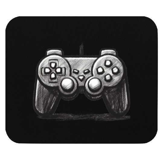 Gamer Controller Cartoon Charcoal Gaming Art 3 Mouse Pads