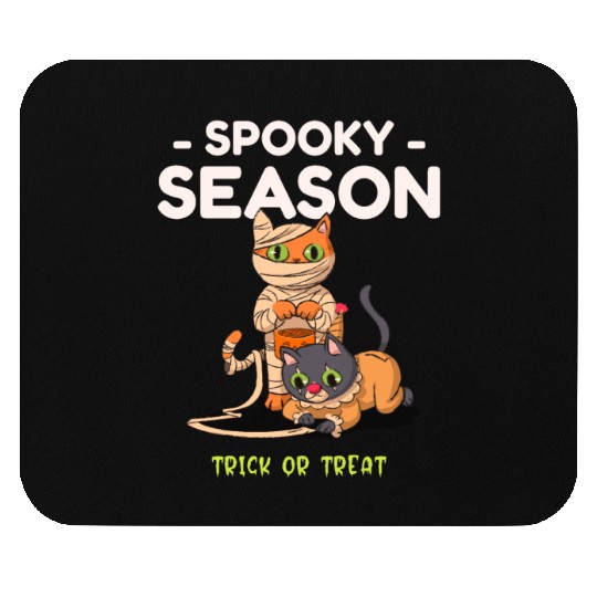 Spooky Seasons Trick or Treat Cat Mummy Mouse Pads