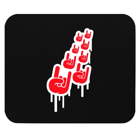 Heavy metal graffiti drop horn finger hand gesture Mouse Pads