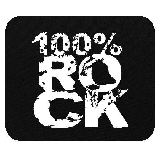 100 % Percent Rock Heavy Metal Music Text Logo Mouse Pads