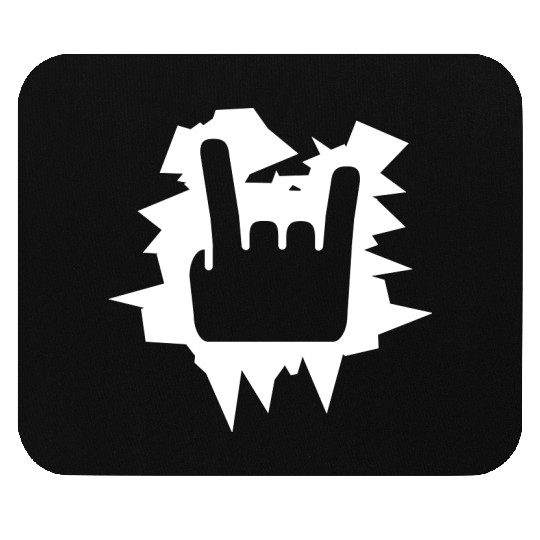 Heavy Metal Fun Hard Rock Music Horns Hand Gesture Mouse Pads