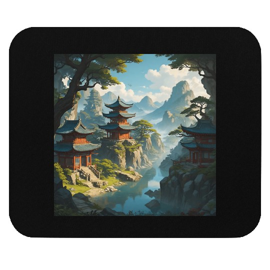 Peaceful Pagoda Mouse Pads