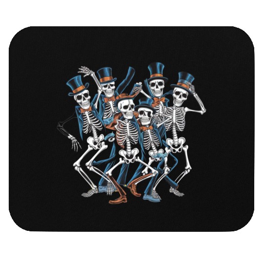 Let's Dance Dancing Skeleton Skull Mouse Pads