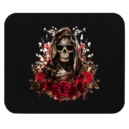 Santa Muerte Folk Saint Mouse Pads