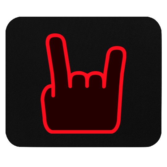 Heavy Metal Fun Hard Rock Music Horns Hand Gesture Mouse Pads
