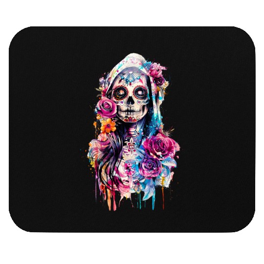 Santa Muerte Saint Mexican Folklore Dead Skull Mouse Pads