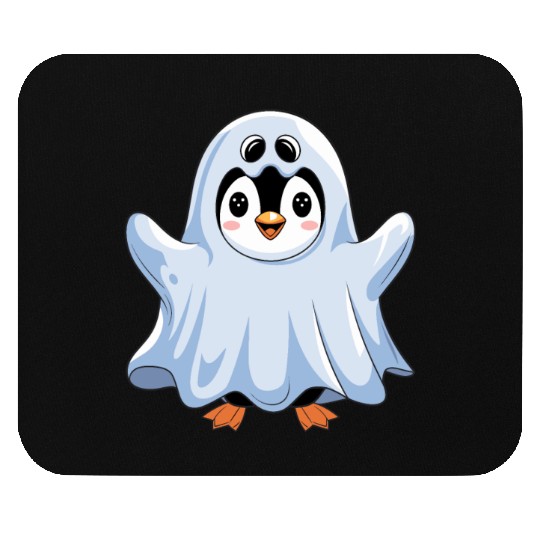 Penguin Halloween Cute Ghost Penguin Costume Mouse Pads