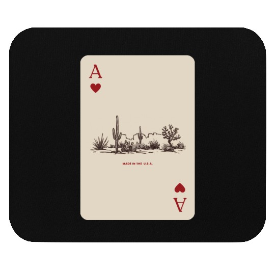 Desert Playing Card Vintage Western Landscape Mouse Pads
