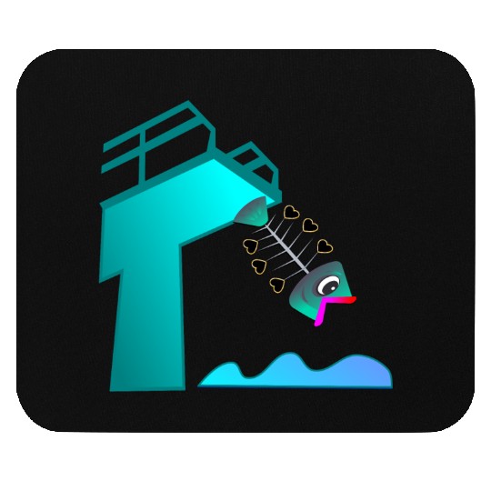 HIGH DIVING FISH - SWIMMING Mouse Pads