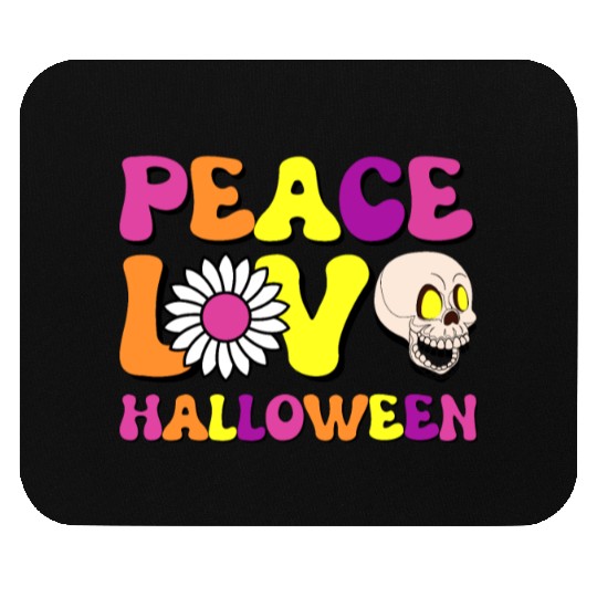 Peace Love Halloween Cute Colorful Trick or Treat Mouse Pads