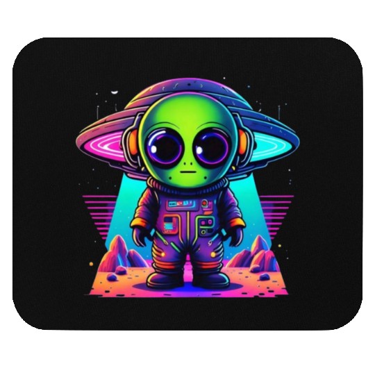 Cute alien sticker Mouse Pads