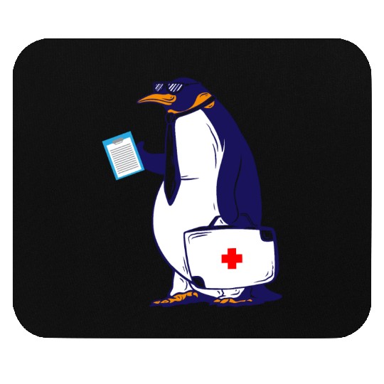 Penguin Doctor, Penguin Famila, funny penguin Mouse Pads