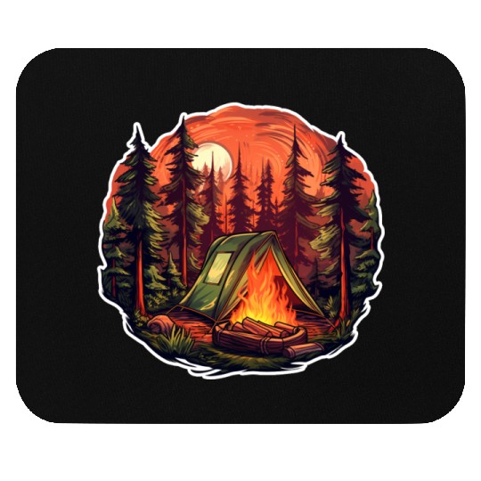 Tents Forest Nature Camping Mouse Pads