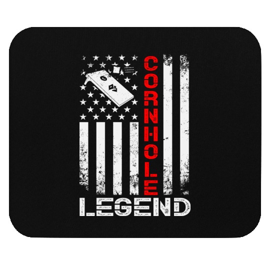 Cornhole Legend US American Flag Mouse Pads