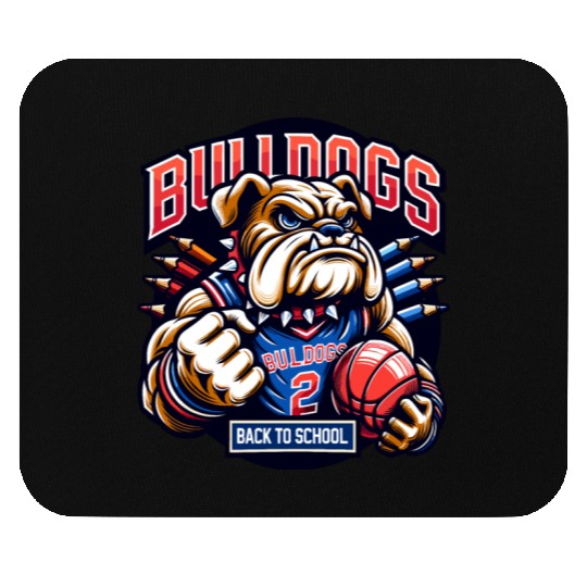 Bulldogs Mascot Back To School Team Spirit Mouse Pads