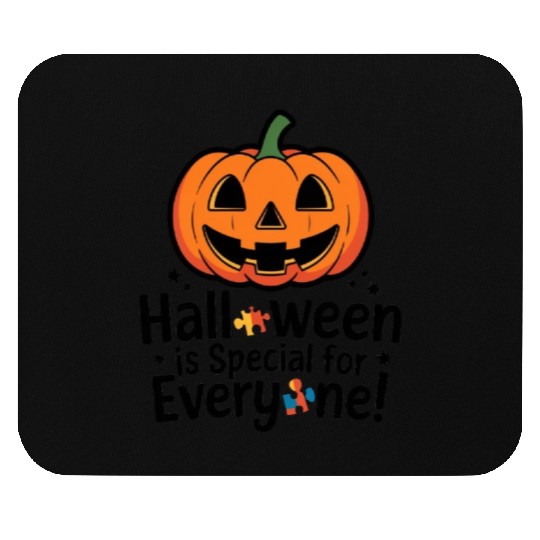 Festive Jack-O'-Lantern Halloween Design Mouse Pads