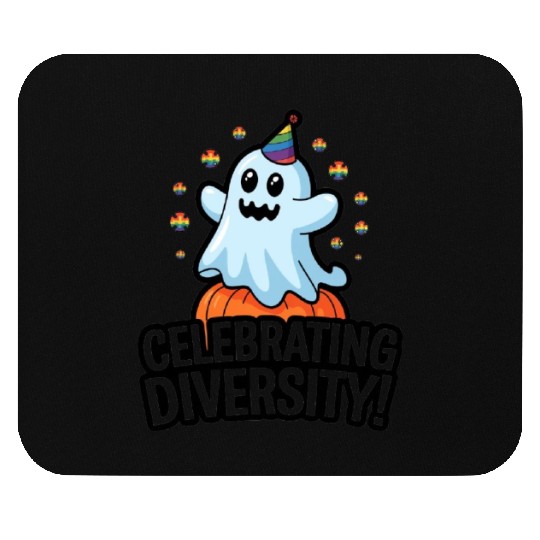 Whimsical Ghost Halloween Celebration Mouse Pads