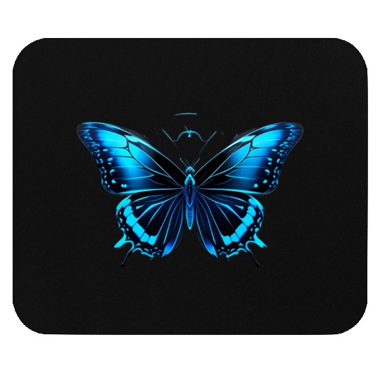Celestial Blue Butterfly Mouse Pads
