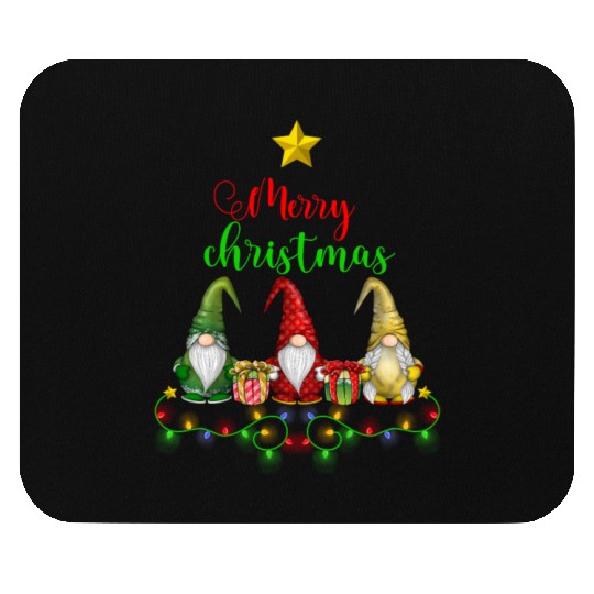 Gnomes Christmas Tree Funny Xmas Holidays Mouse Pads