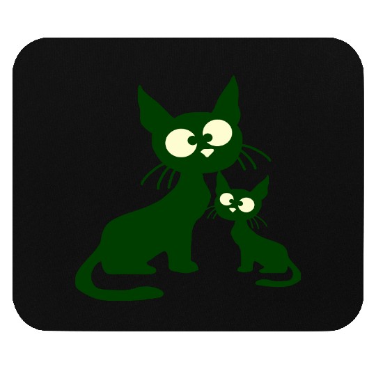 Crazy cat mom dad kitten child kitten family team Mouse Pads