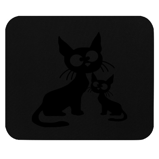 Crazy cat mom dad kitten child kitten family team Mouse Pads