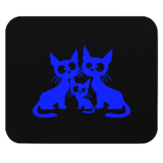 Crazy cat mom dad kitten child kitten family team Mouse Pads