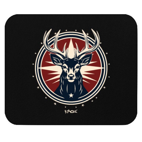 Strong Deer Emblem Mouse Pads