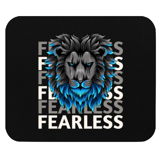 fearless lion design Mouse Pads